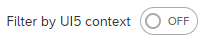 Filter for UI5 context